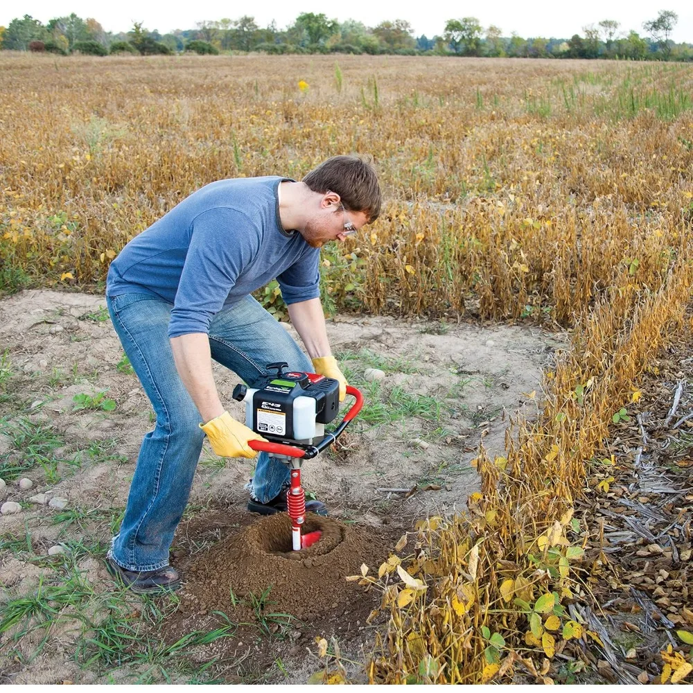 1-Person 43cc 2-Cycle Earth Auger Powerhead with 30:1 Gearbox, 5-Year Limited Warranty, Available in Red or Black
