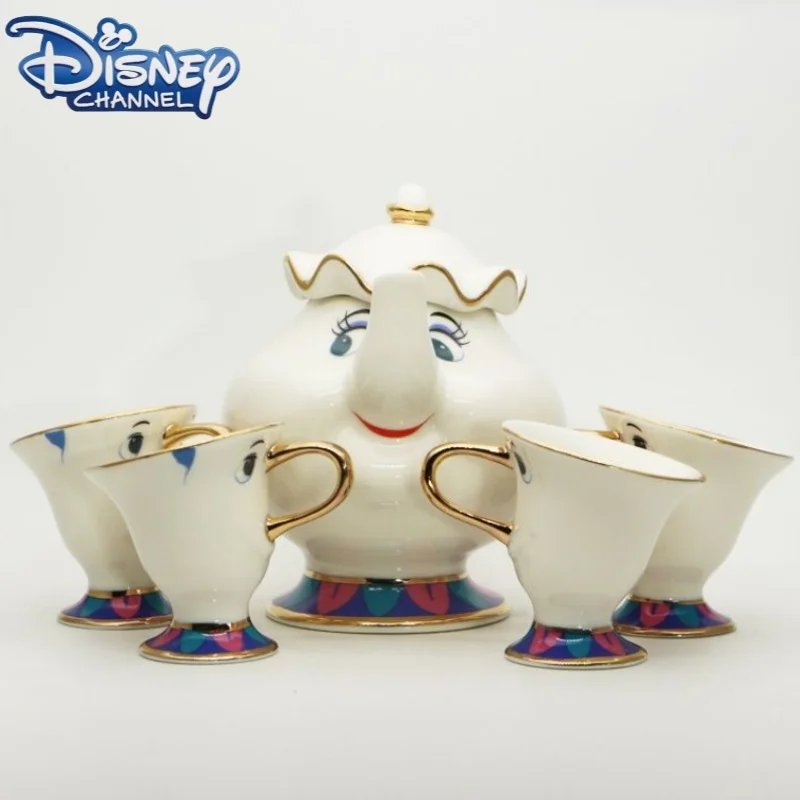 Disney Sra. Potts Chip creativo Anime película periférica dibujos animados tetera de cerámica taza regalo personalidad Linda taza de cerámica al por mayor