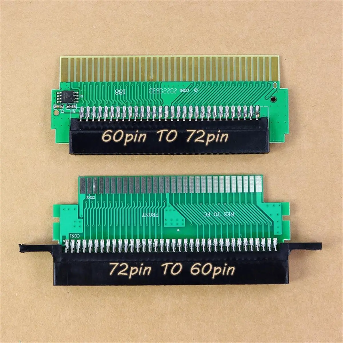 72 Pin to 60 Pin Card Slot Adapter Game Cartridge Converter Connector for Console Repair Replacement 60Pin to 72Pin