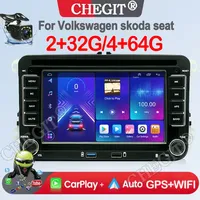 2Din Car Radio Multimedia Playe Android13 64G GPS Wireless CarPlay For VW Volkswagen Skoda Octavia Golf 5 6 Passat B6 Polo Jetta