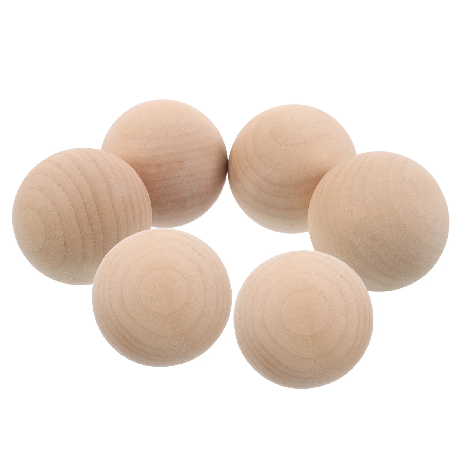 

6Pcs 5.5cm Unfinished Beech Wood Croquet Balls Natural Smooth Outdoor Lawn Game Balls for Crafting Painting Family Backyard