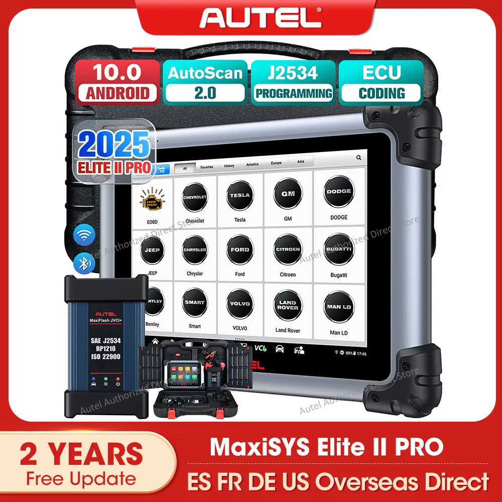 

Autel MaxiSys Elite II PRO Diagnostic Scanner J2534 Programming & Coding Tool, 38+ Resets Active Test, CANFD &DoIP, AutoScan 2.0