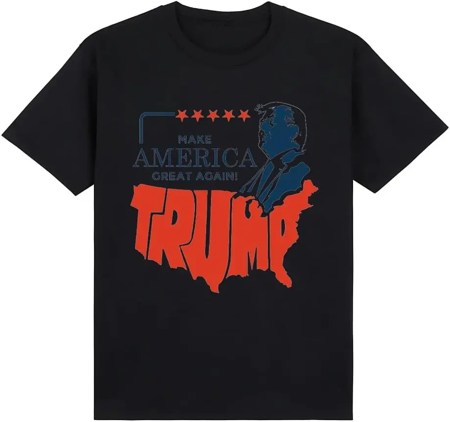 Trump 2024 Make America Great Again Election Campaign T-Shirt - Patriotic Red, White & Blue Graphic Tee for Men and Women