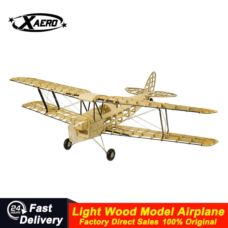

XAERO 980MM Mini Tiger Moth Balsa Biplane Kit Scale RC Aircraft with Gas/Electric Conversion DIY Assembly