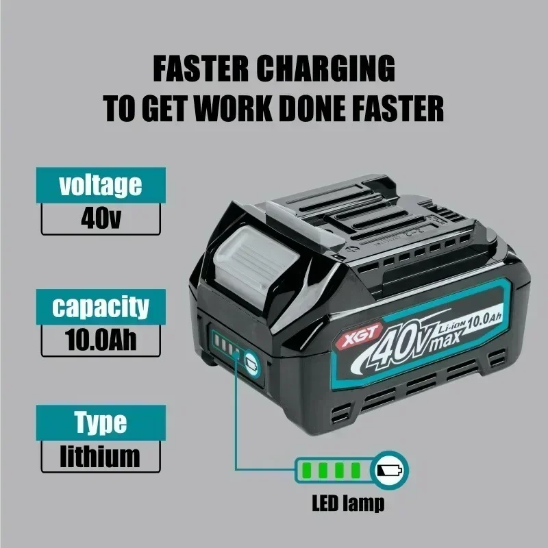 Makita 40V MAX XGT 21700 lithium-ion battery 10.0AH original battery BL4020 BL4025 BL4040 BL4050 BL4080 Air freight logistics