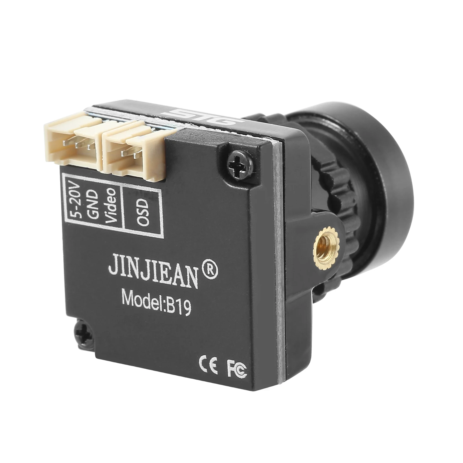 

Mini1/3 CMOS 1500TVL B19 Мини-камера FPV с объективом 2,1 мм, мощность 5 В-30 В PAL/NTSC с внутренней регулировкой экранного меню для гоночного дрона RC FPV