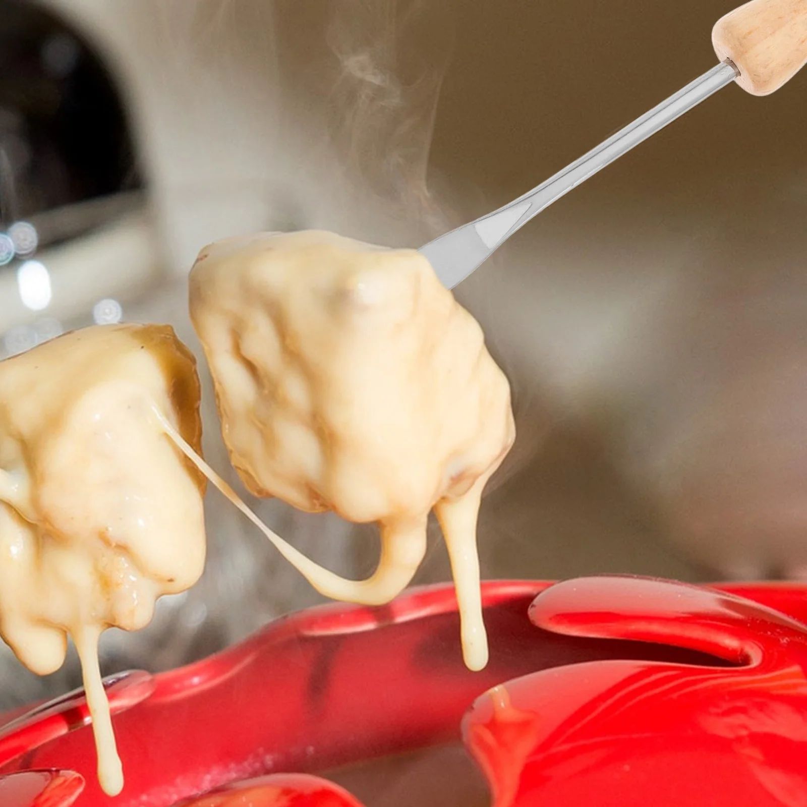 

6pcs Stirring Blending For Chocolate Hot Pot Mini Corn Fruits Cheese Ice Cream Wooden Handle Compact Portable Kitchen