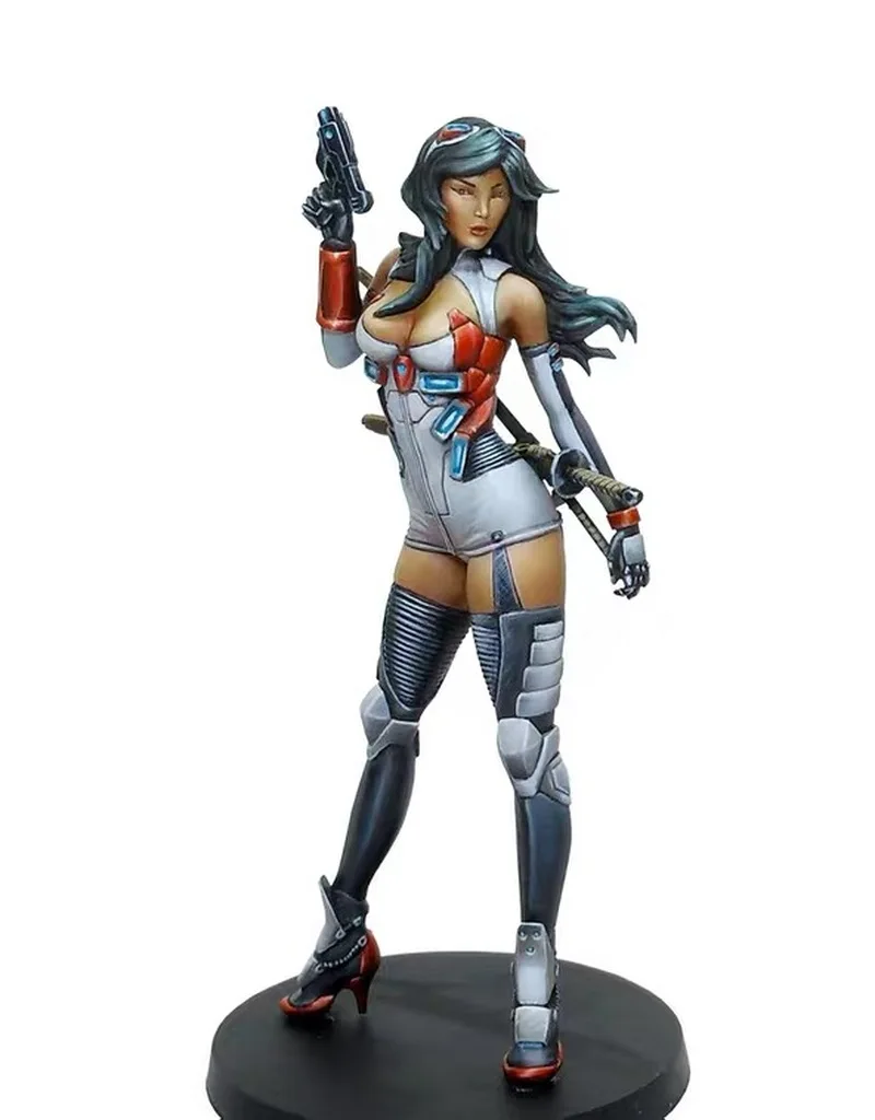 Figurine de guerrier féminin sexy en résine, Micro Miniature Gk, modèle blanc imprimé en 3d, jouet, Kit non assemblé et non peint, 1/20