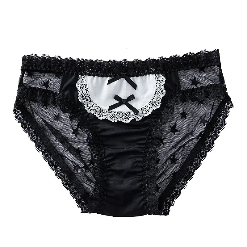 新しい配信パンティー下着ティーンエイジャー女性若い女の子スタッドネット白黒ファッション