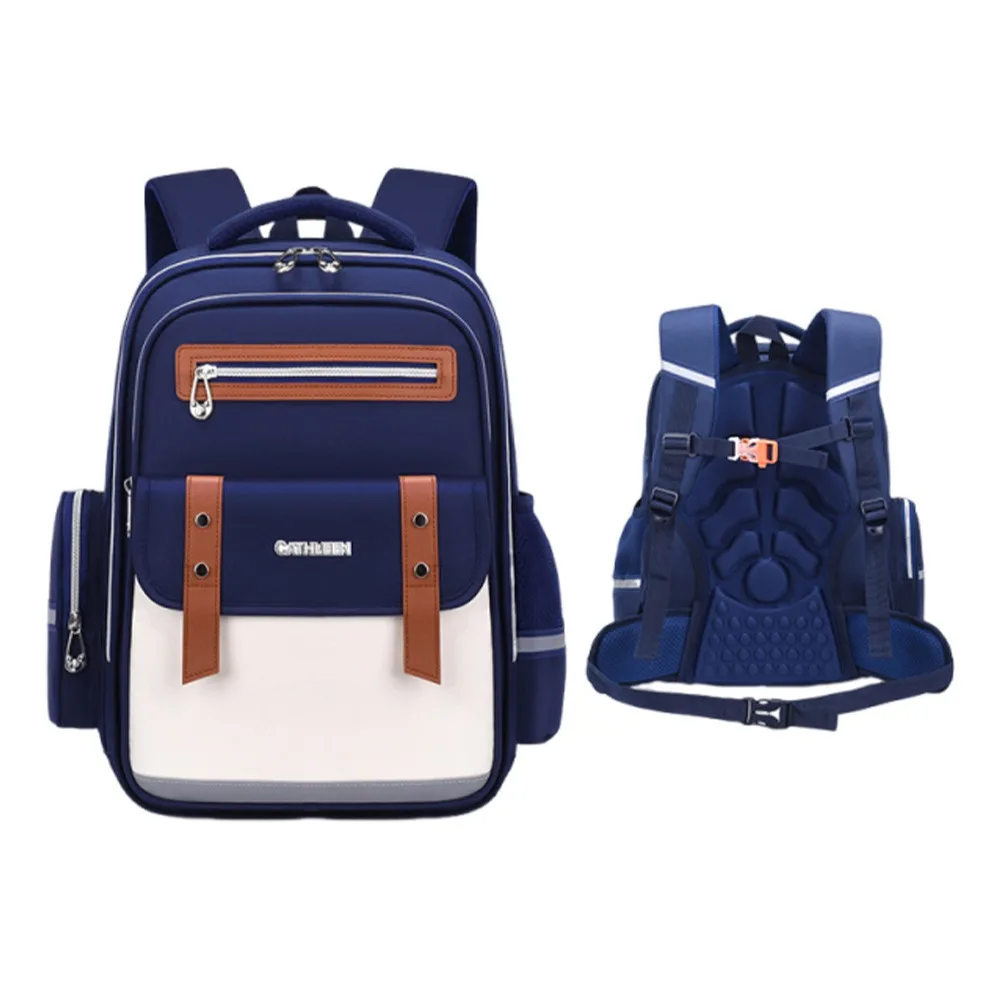 Высококачественный студенческий рюкзак большой вместимости, водонепроницаемый рюкзак со светоотражающими полосками, эргономичный рюкзак в британском стиле для