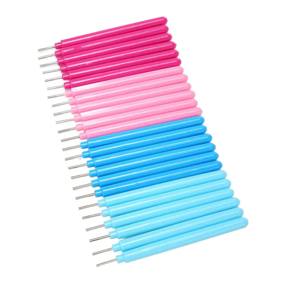 24pcs 4 Colors Assorted Paper Quilling Tools Comfortable Grip Multi-Function Rolling Quilling Needle Pen Quilling Slotted Tool