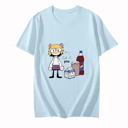 Melty Blood Neco Arc 100% Cotton Printing T-shirt for Men and Women Couples Loose Casual Short Sleeve Casual Trendy New Models