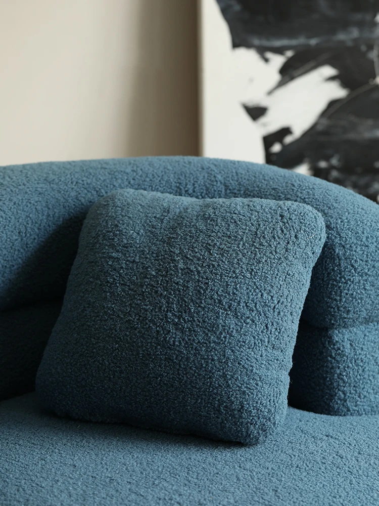 นอร์ดิกนําเข้านมสีขาวเลียนแบบโซฟาผ้าแกะ