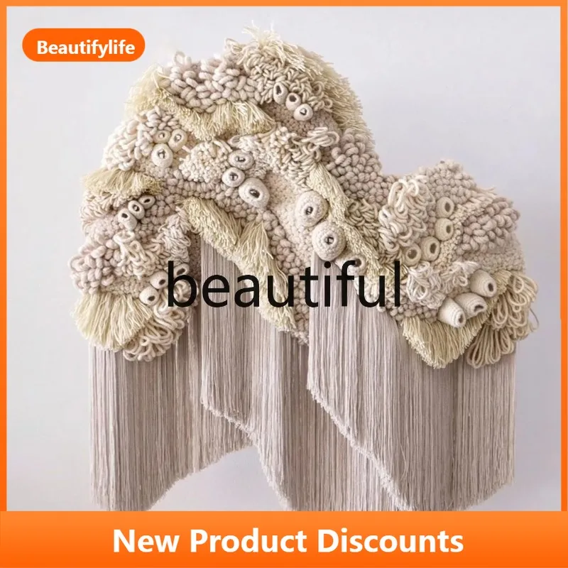 

B73 хлопковая нить, тканая картина, ветер, чистое волокно ручной работы, трехмерная картина, вилла, отель, гостиная