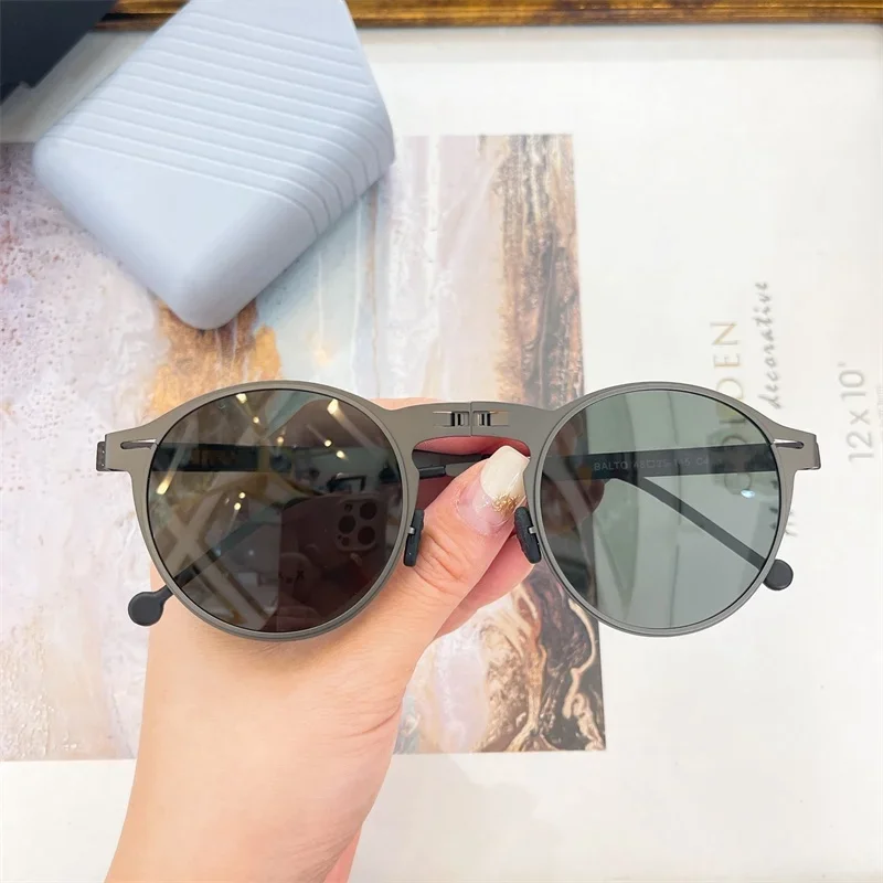 BALTO Folding Female Sunglasses Fashion Men's Women's Sunglasses Portable Fold Sunglasses for men image 5