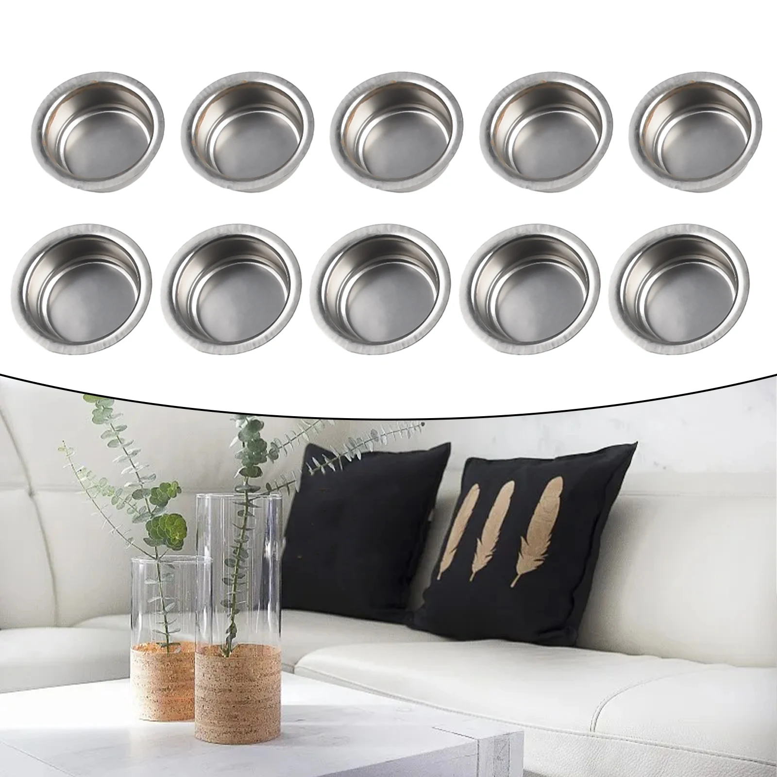 Candle Cups Metal Specifications Complete Hardware Container Accessories 12pcs Home Decor Art DIY Ornament Room Decoration