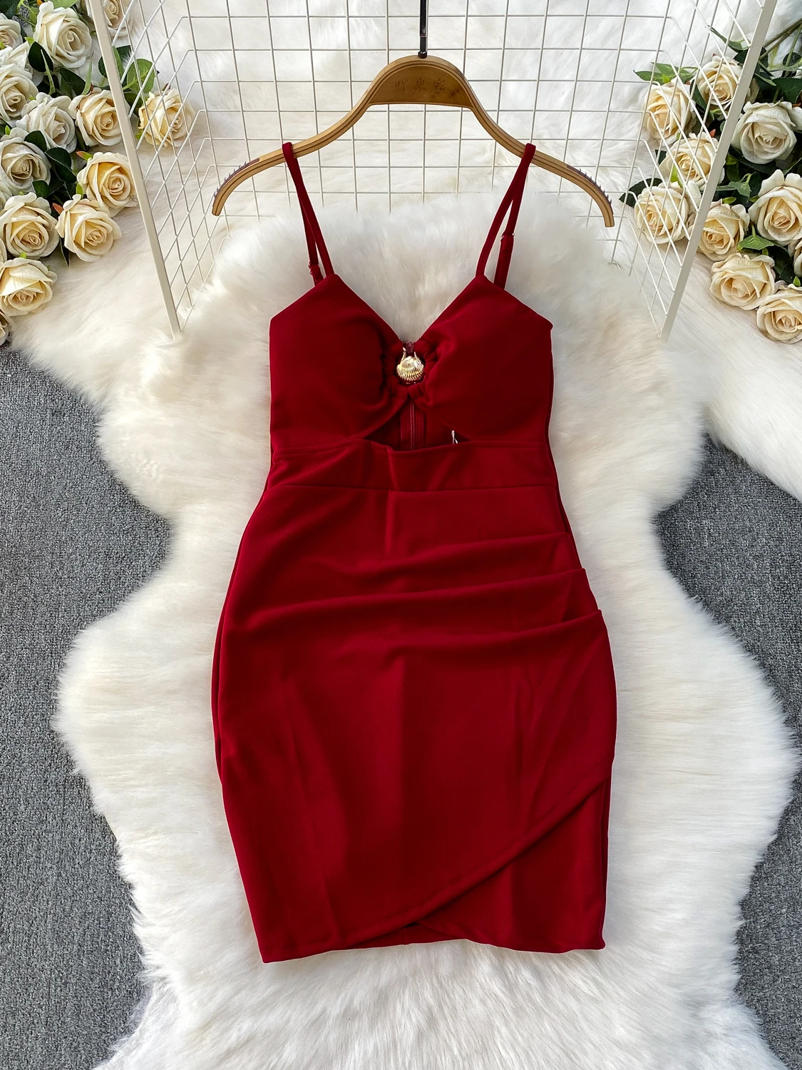 Vestido Foamlina para mujer, novedad de 2025, liso, con tirantes finos, sin mangas, recortado, cintura alta, ajustado, vestido de fiesta de medianoche con almohadillas