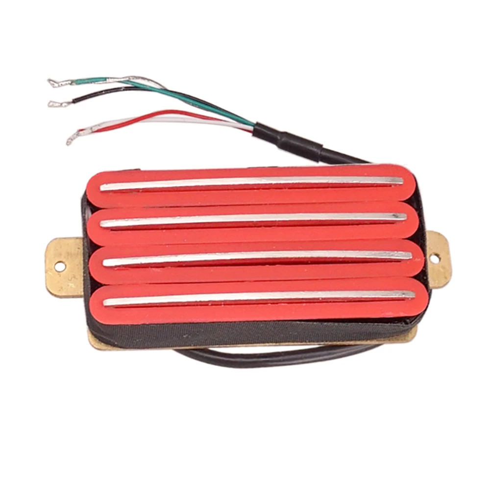 Hot Rail 2-Dual Blade Electric Guitar Humbucker Pickups 4 Wire Pickup Guitar Pickup Accessories Red