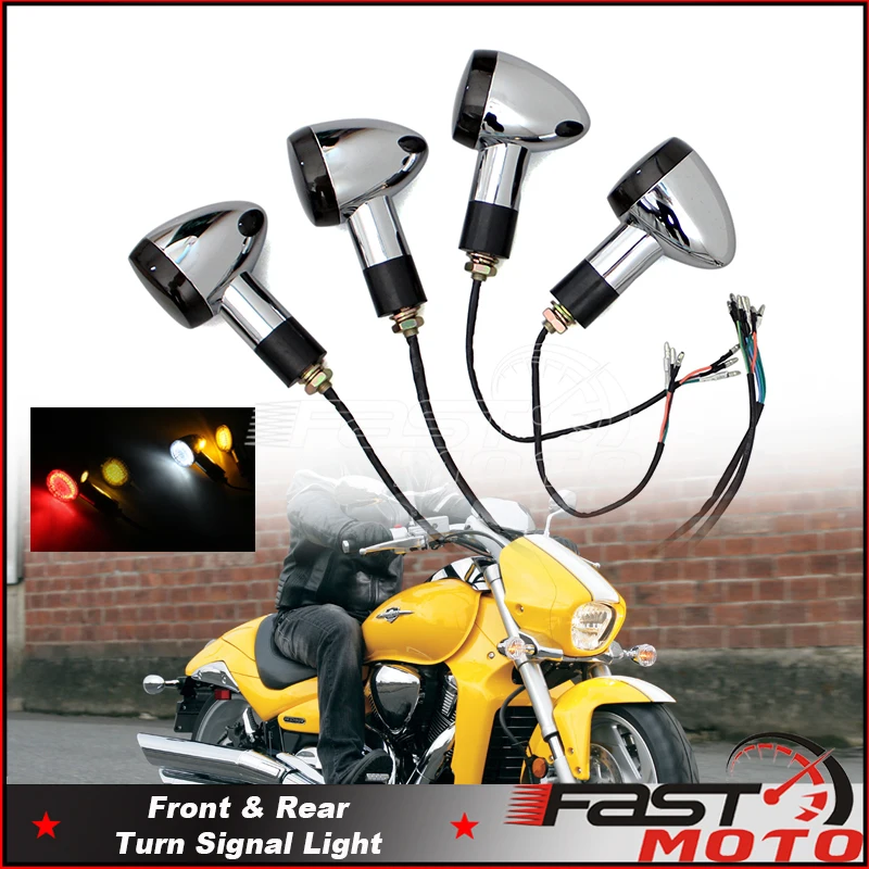 3in1 LED Integrated Turn Signal Light Tail Brake DRL Light Indicator Blinker Lamp For Suzuki Boulevard M109R VRZ1800 Cafe Racer