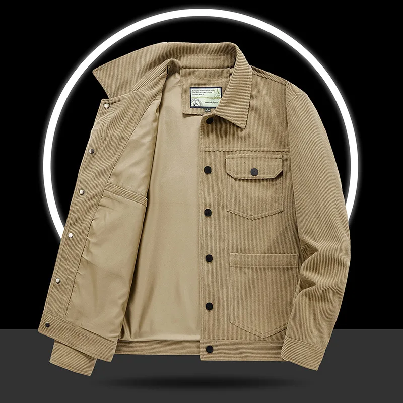 

Spring And Autumn Corduroy Men's Casual Jacket Top Men's Jacket Youth Men's Jacket