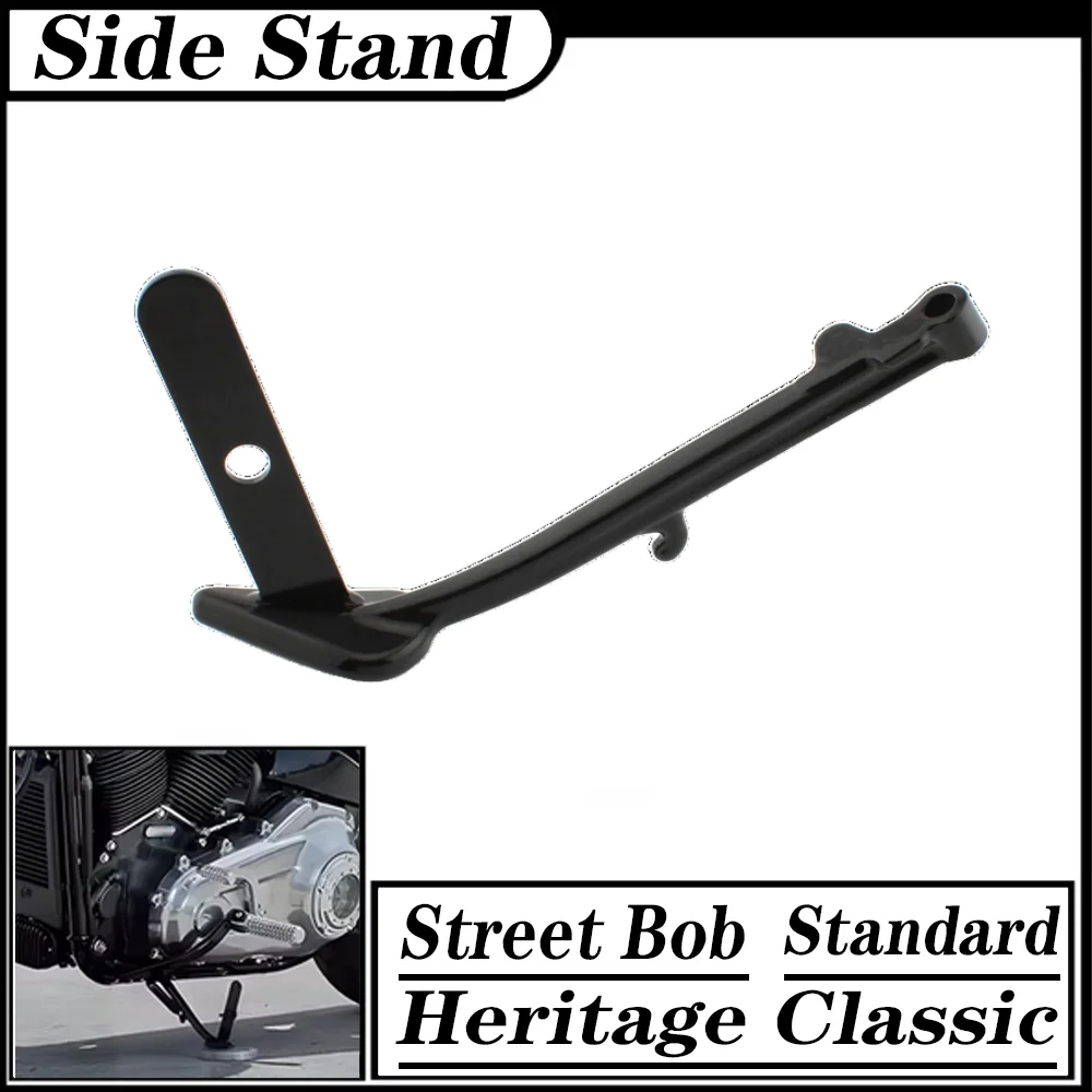

FOR Harley Davidson Softail Standard Heritage Classic Street Bob Motorcycle Kickstand Side Foot Leg Stand Support