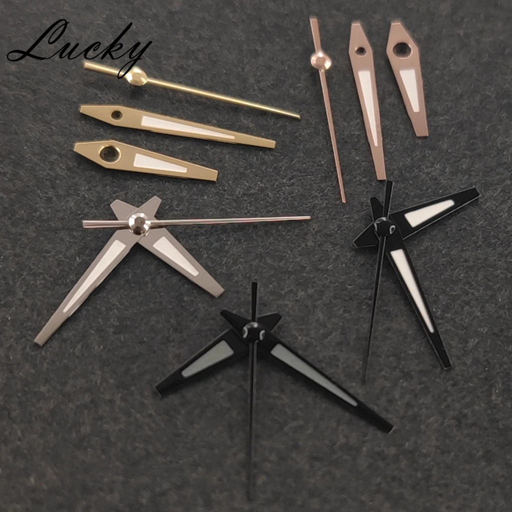NH35 Hands Silver Black Rose Gold Gold Watch Hands Suitable NH35 NH36 7S26 4R35 4R36 Movement Green Luminous Watches Pointer ﻿