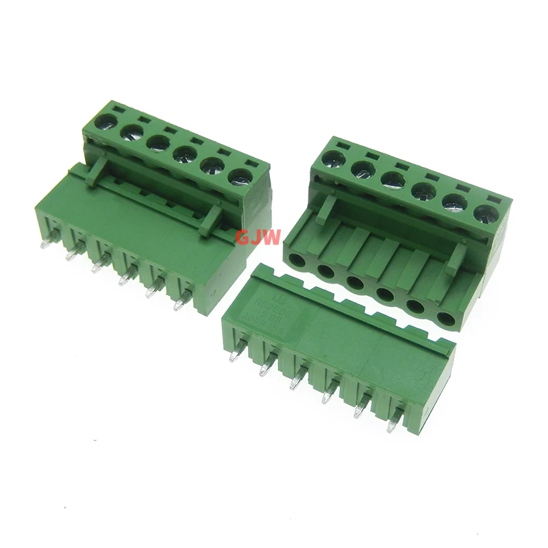 10Pcs Pitch 5.08mm Screw Plug-in PCB Terminal Block 2EDGK 2EDGVC 2P 3P 4P Straight Pin Male/Female Pluggable Connector