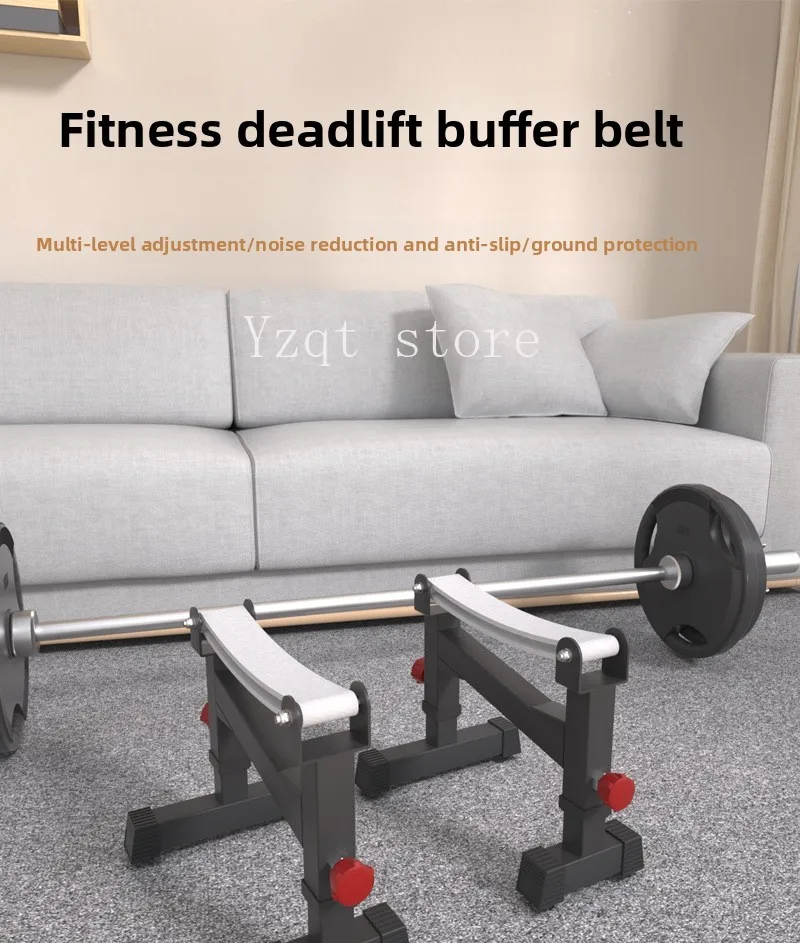 Adjustable Deadlift Table Cushioning Bracket Placement Rack Weightlifting Deadlift Pad Austrian Bar Barbell Rack Home Gym Men