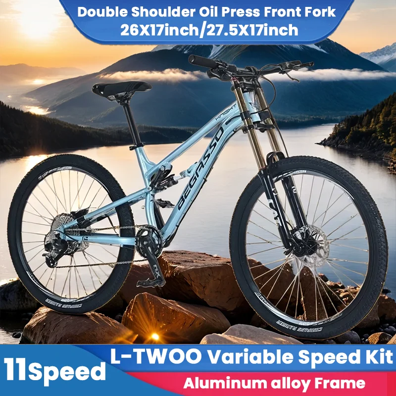 

26/27.5inch Super light Aluminum alloy frame MTB bike11speed off-road Bicycle Double Shoulder Oil Press Front Fork Mountain bike