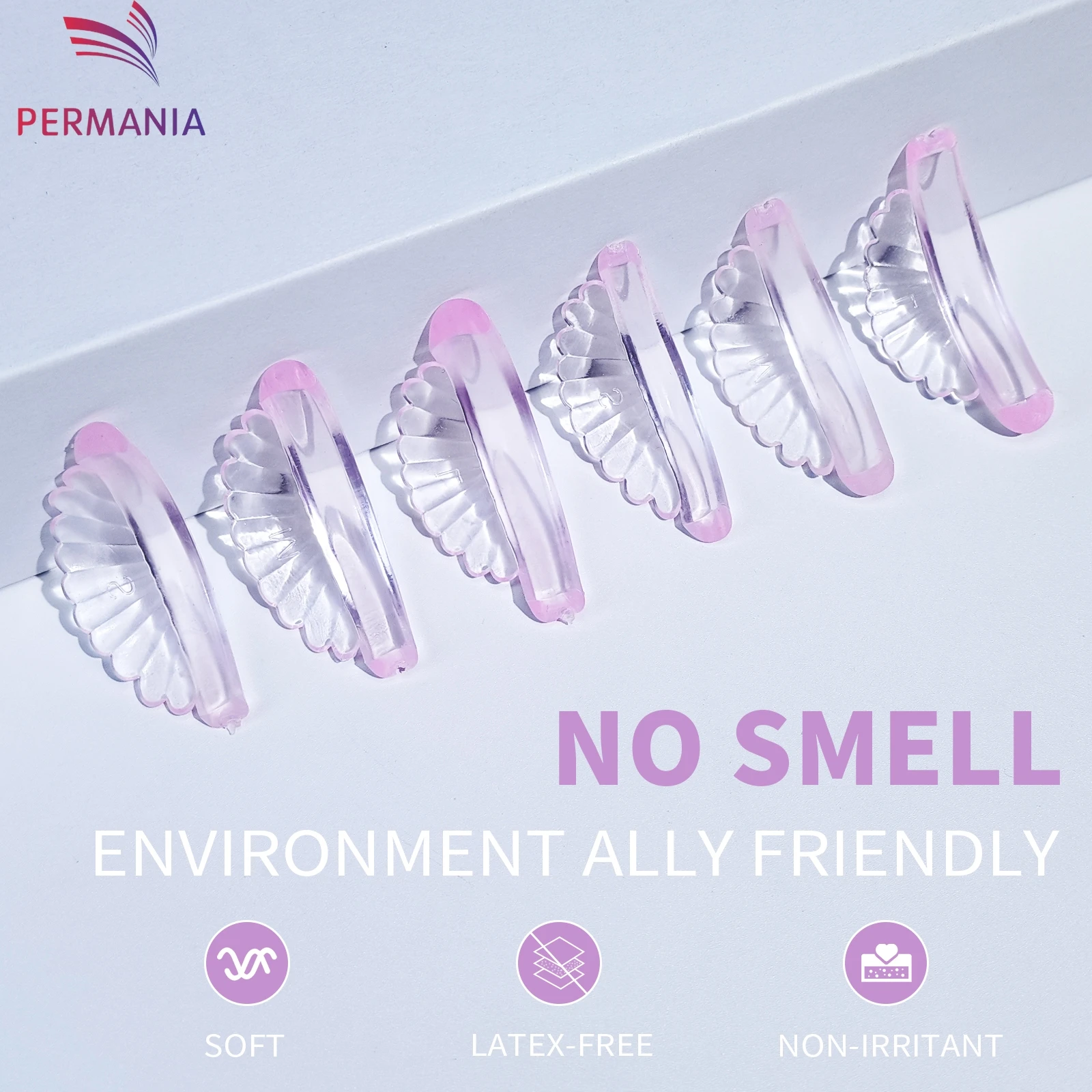 Permania 3 pares c curvado silicone cílios perm almofadas pegajosas hastes escudo levantamento 3d cílios modelador acessórios ferramenta de maquiagem