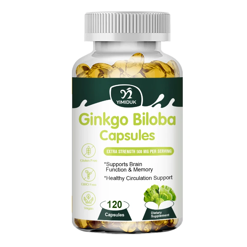 

Капсулы гинкго билоба, дополнительная прочность — поддерживает функцию мозга и память, фокус, снятие стресса, 120 растительных капсул