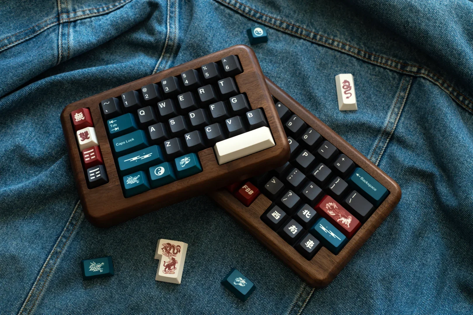 

Walnut Wood65 Split Keyboard 2.4G Dongle Wireless Solid Wood Mechanical Keyboard Hotswap Wooden Game Keyboard Kit Office Teclado