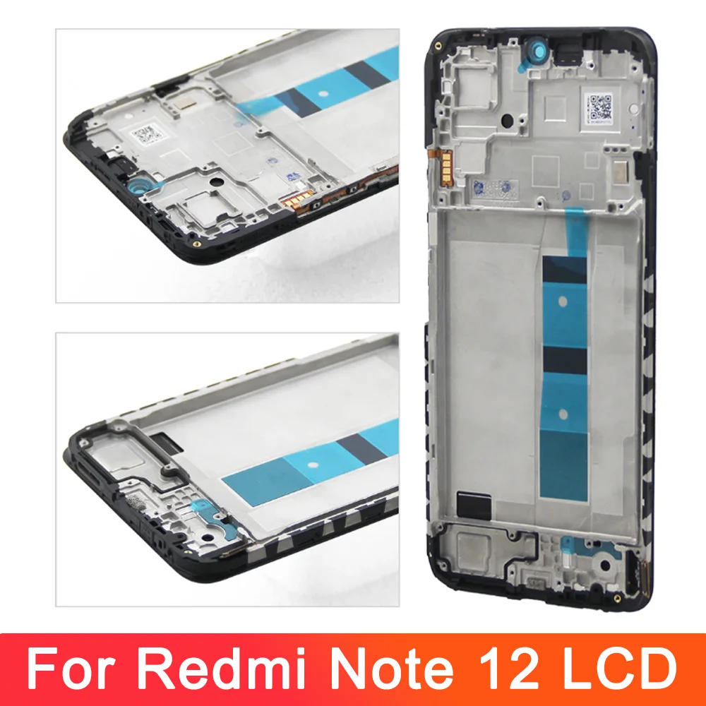 AMOLED For Xiaomi Redmi Note 12 4G Lcd Display Touch Screen Digitizer with Frame for Redmi Note 12 4G 23021RAAEG Screen