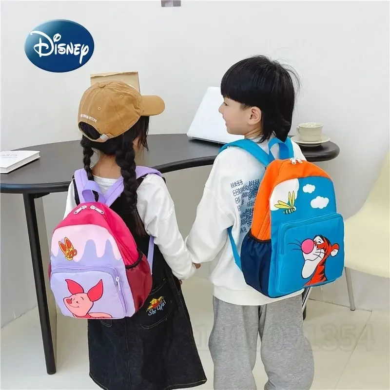 Tas punggung anak perempuan, ransel Disney Winnie Bear, tas sekolah anak-anak imut, kartun, kapasitas besar, tren mode