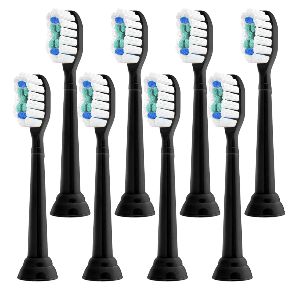8 cabeças de escova de dentes de substituição dos pces compatíveis com philips sonicare diamante limpo cabeça da escova elétrica hx6920 4100 5100 6100 1100