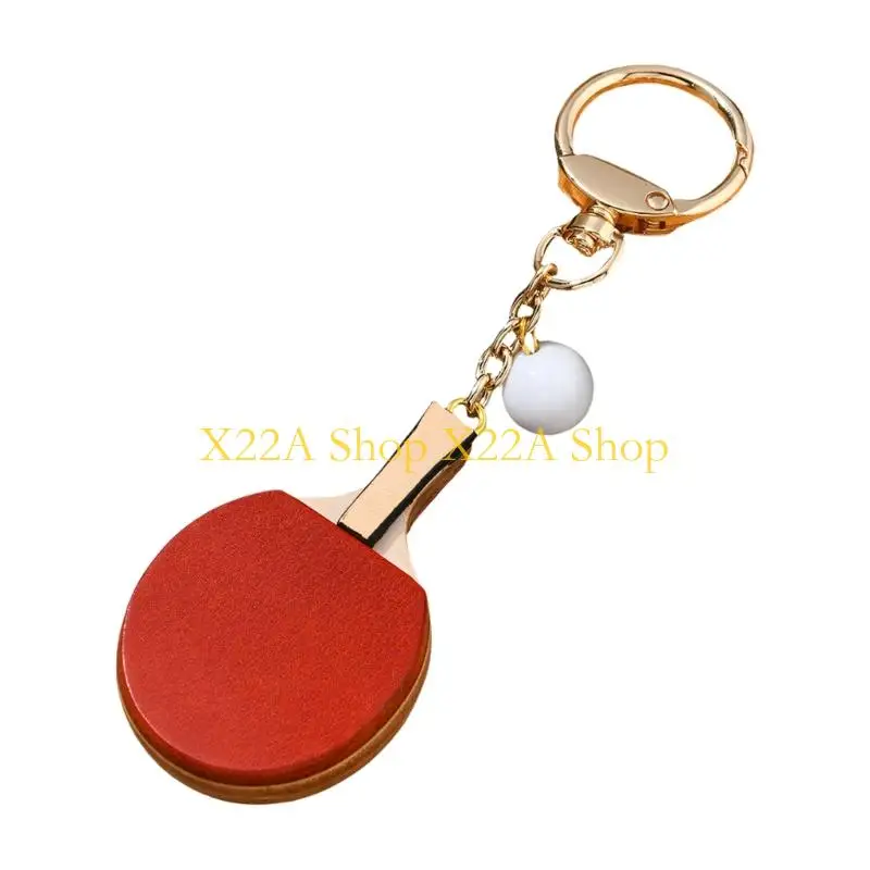 Unique Table Tennis Racket Keychain with Ring for Daily Carry Use