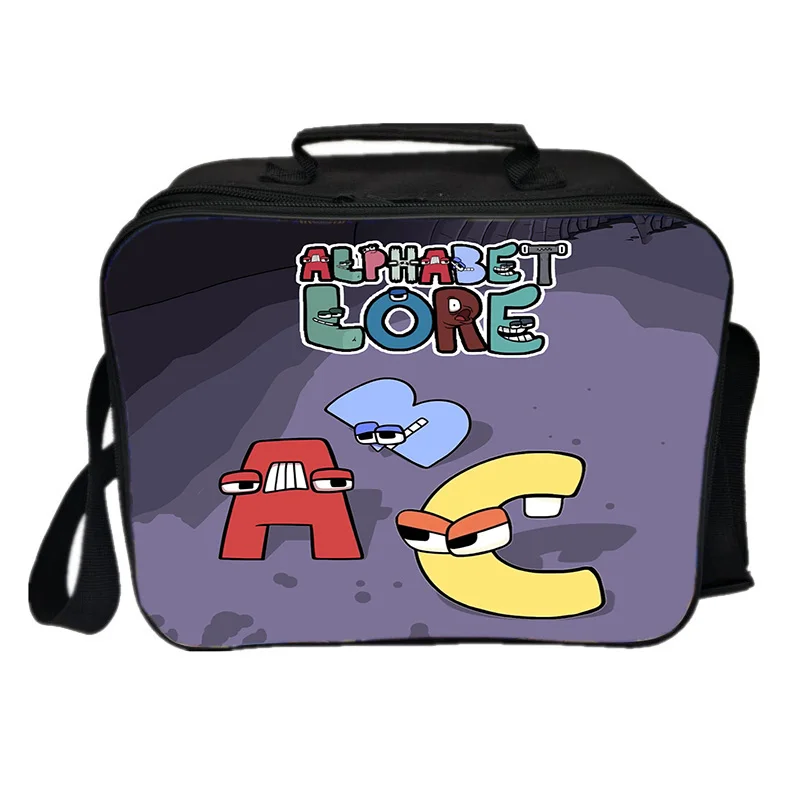 

Alphabet Lore Lunch Bag Thermal Bag Portable Lunch Box Foil Fresh Bag Pack Women Kids Tote Food Container Bag Insulated Lunchbag