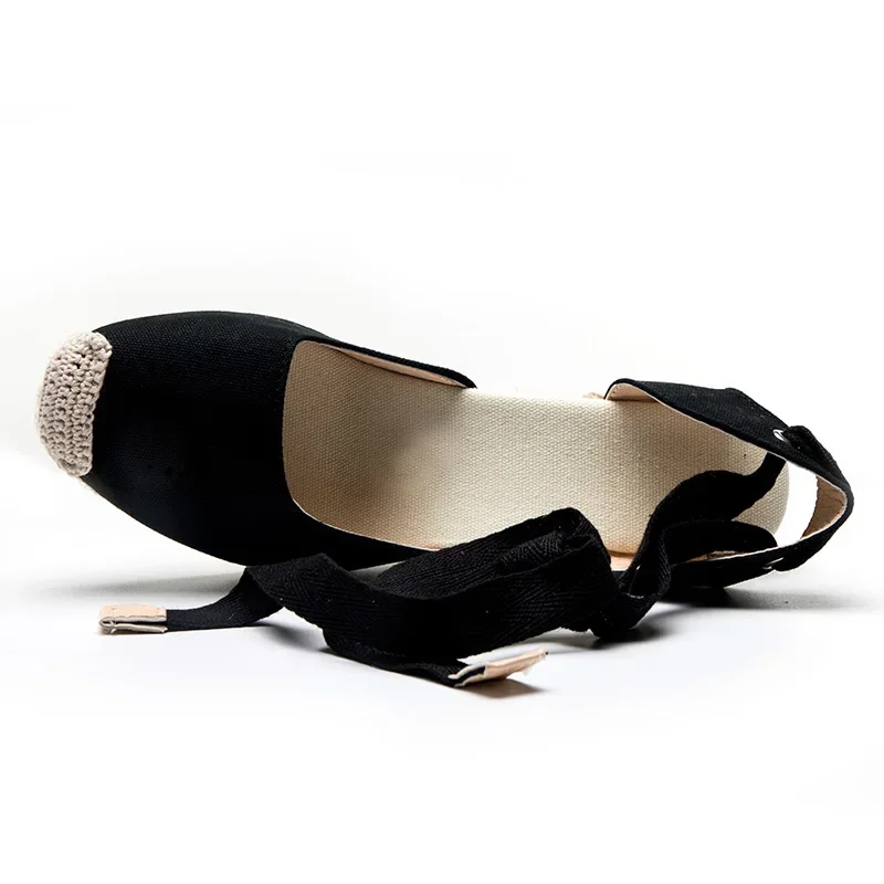 2025 Spring Hemp Rope Wedge with Light Bottom Strap Ladies Sandals Summer High Heel Platform Women Shoes Plus Size 40 41 42