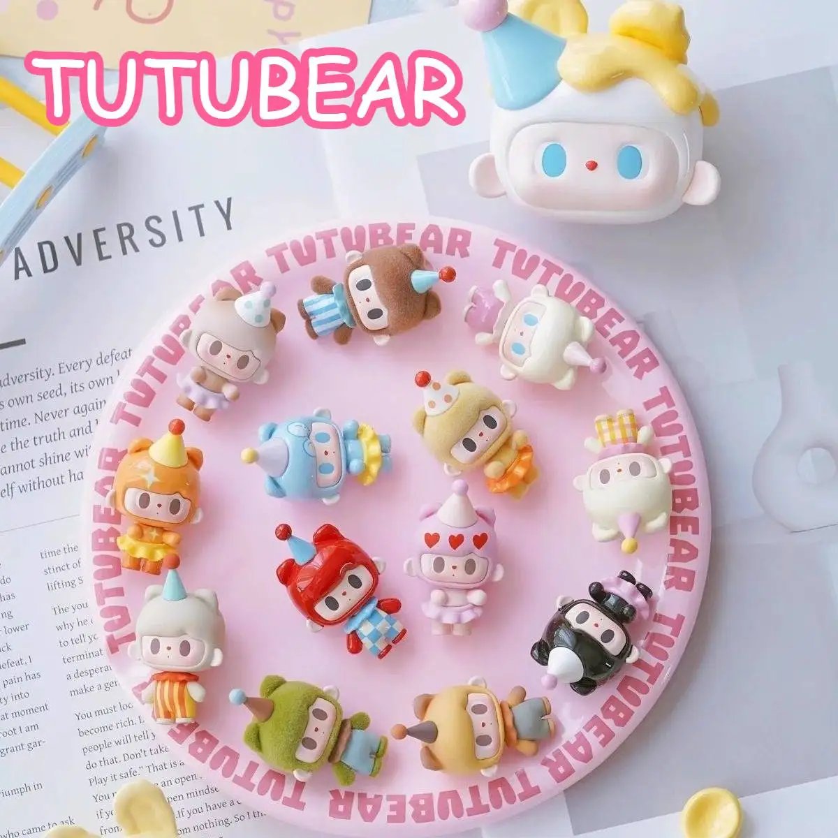 

TUTUBEAR Rabbit Bear Second Generation Children's Amusement Park Series Cute Trendy Tabletop Ornaments Collectible Gifts