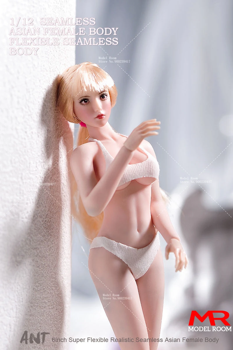 

2025 New ANT T305 1/12 Female Flexible Seamless Body 6'' Pale Suntan Female Soldier Acton Figure Body Doll for 1:12 Head Sculpts
