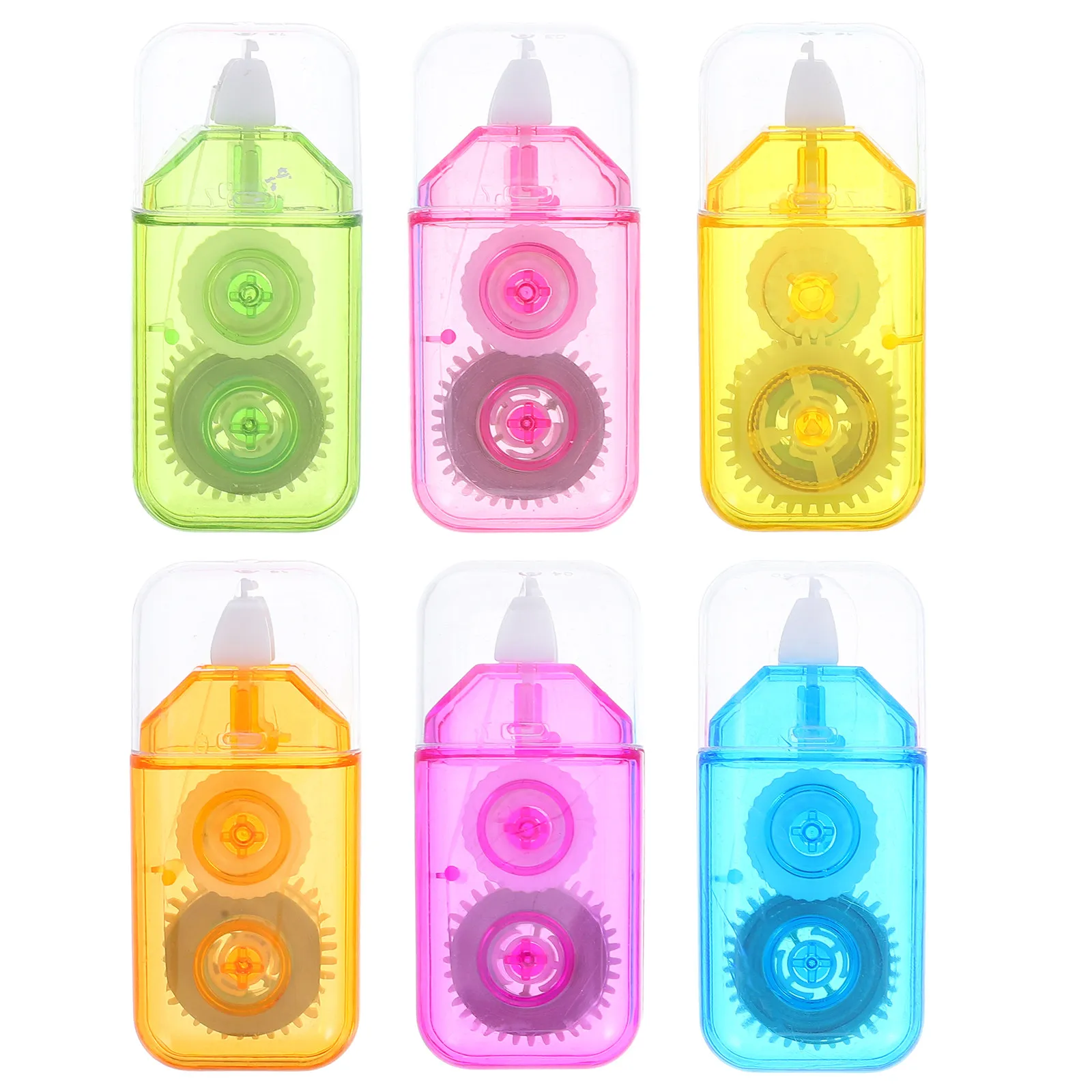 6Pcs Mini Correction Tapes for Students Convenient Flexible Smooth Dispensing Classroom Stationery Corrector for Writing Study
