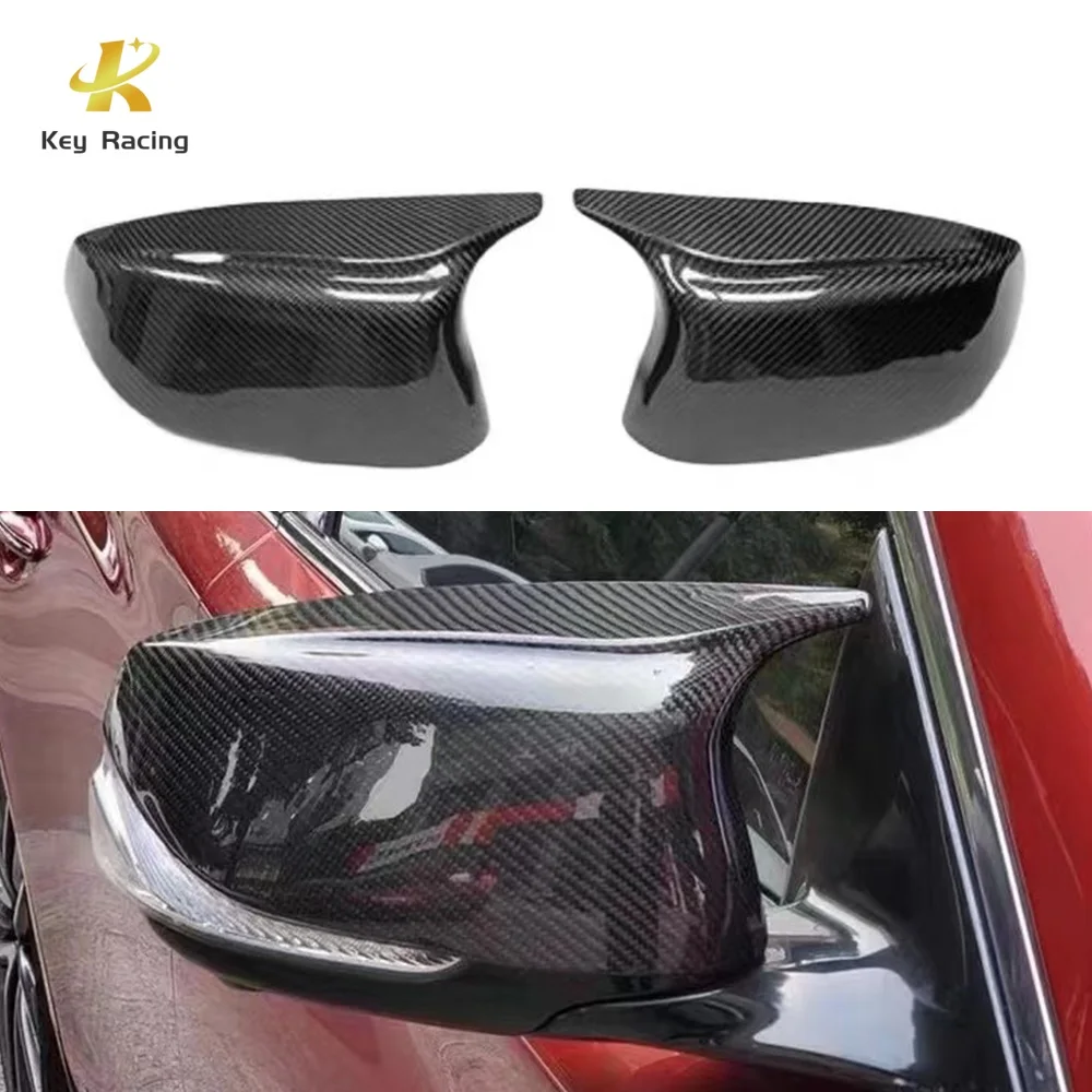 Q50 Mirror Replace Carbon Fiber Rearview Car Mirror Cover For Infiniti Q50 Accessoires Extérieur Auto