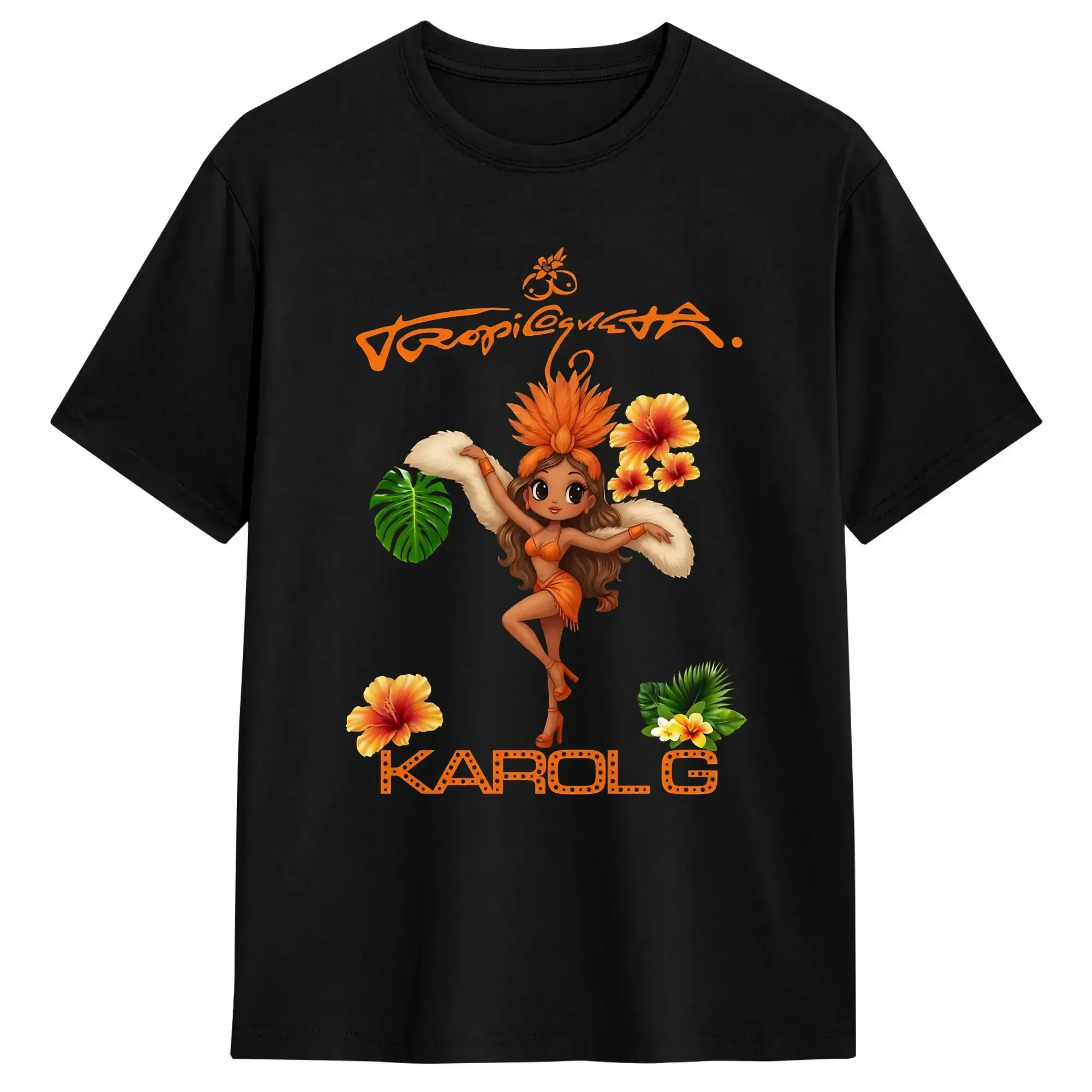 Singer K-Karol-G KG T Shirt Beach  Hipster T-Shirts Men Cotton Crew Neck Plus Size 5XL Tees Short Sleeve Y2K Fun Tshirt