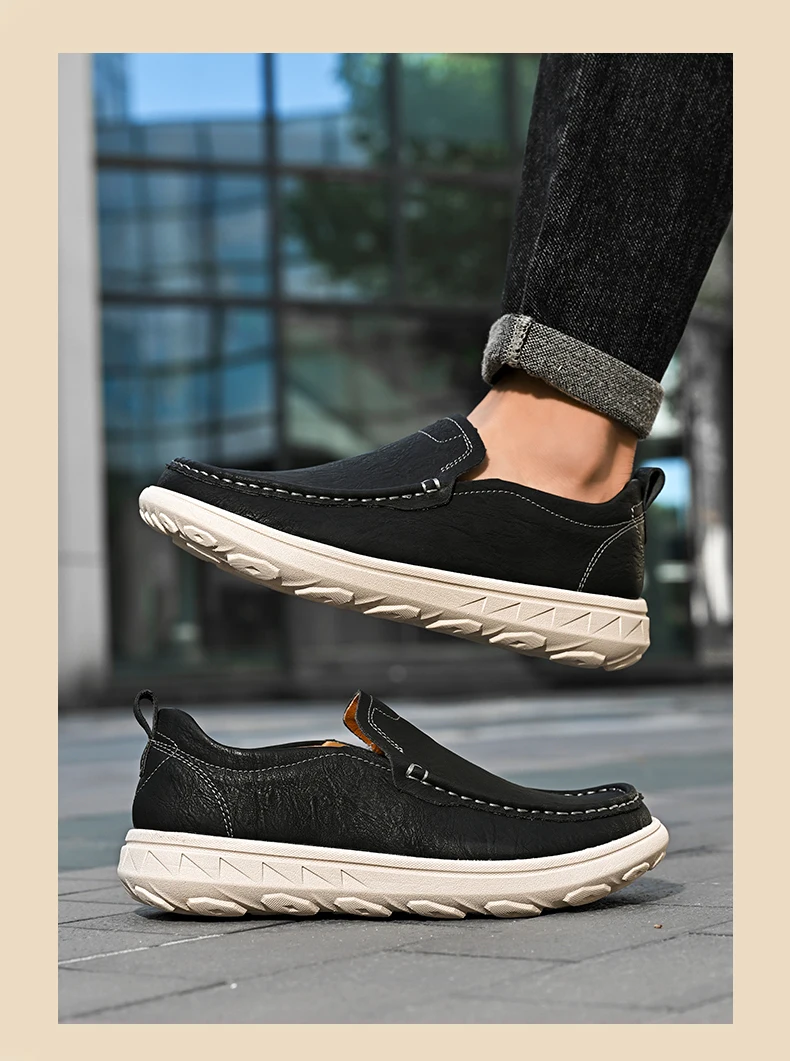 Neue Leder männer Müßiggänger Luxus Männer Casual Schuhe Mode Leichte Fahren Schuhe Atmungsaktive herren Schuhe Handgemachte Flache Schuhe – Detail 14