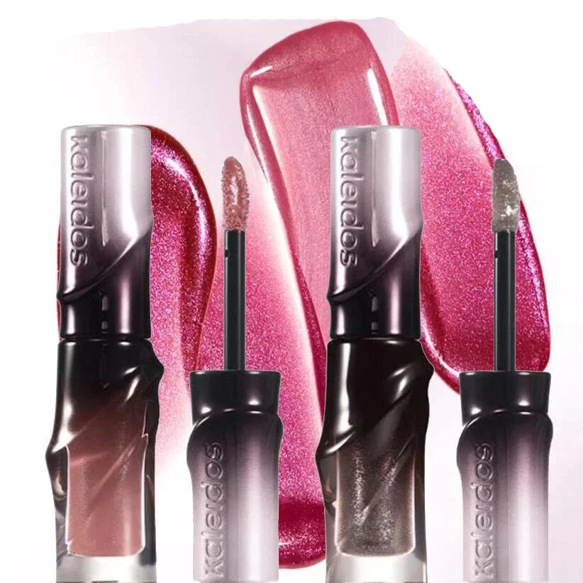 カレイドス グロス ヌード ミラー グレーズ プランピング リップ オイル、保湿リップ スティック ティント リップ バーム 透明ケア グリッター シャイン