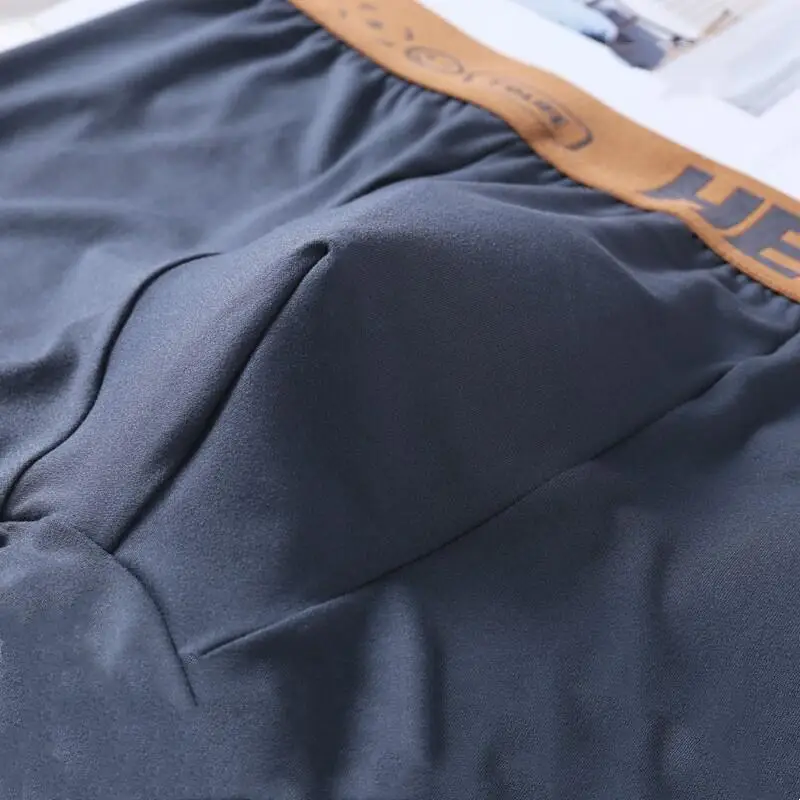 L-5XL Plus Size Men Boxer shorts Elastic Fiber Male Underwear Breathable 3D-Pouth Boxer Underpants Seamless Boxer Knickers