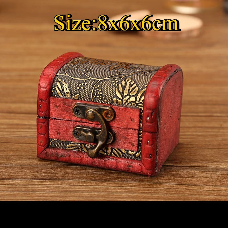European‑style Vintage Distressed Wooden Storage Box Retro Hand‑crafted Wood Craft Container Creative Case Candy Desk Home Decor