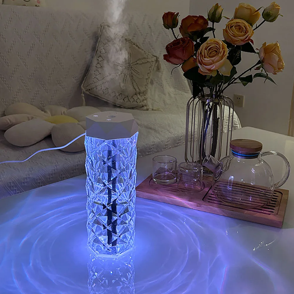 

RGB Remote Control Acrylic Crystal Desk Lamp Indoor Touch Atmosphere Rose Crystal Table Lamp Decorative Night Light