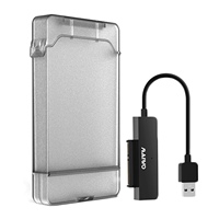 Maiwo K104 HDD SSD Enclosure USB 3.0 to SATA 3.0 HDD Hard Drive Enclosure Support 2.5 Inch SSD Tool Free(Black)