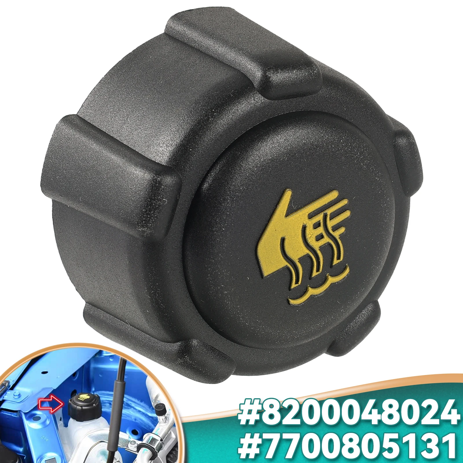For Renault Clio Kangoo Laguna Megane Nissan Qashqai Micra Car Radiator Expansion Water Tank Cap 4408066 7700805131 8200048024